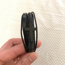 Lade das Bild in den Galerie-Viewer, Bracciale Croce Nera